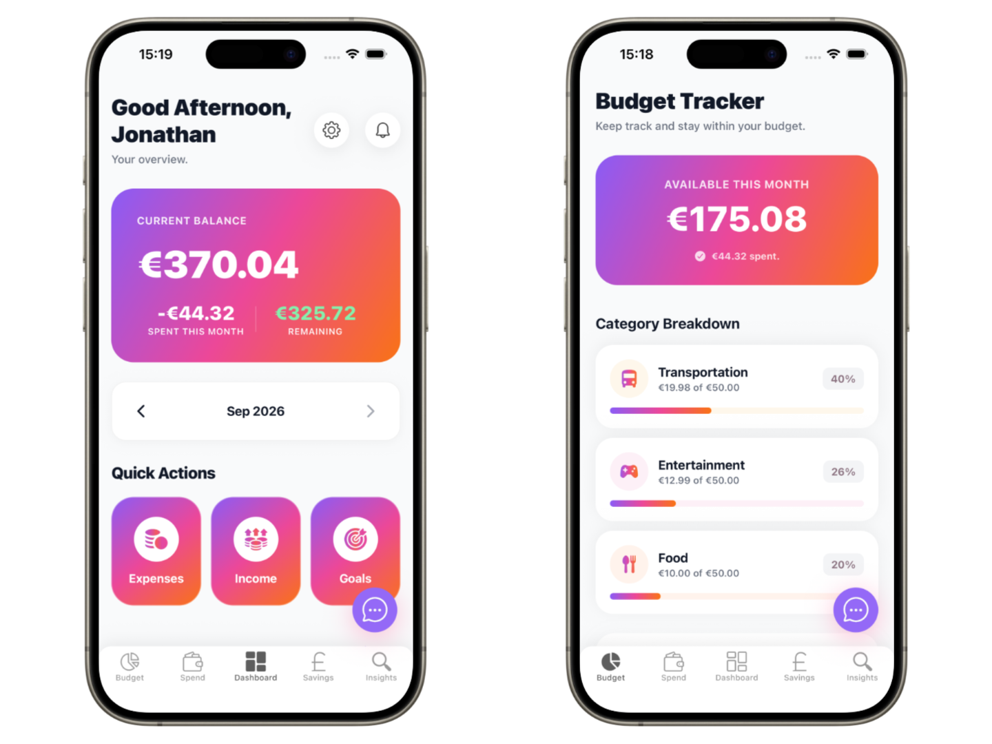 PennyPerch currency conversion screens